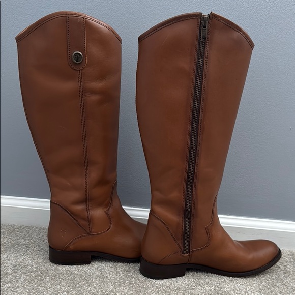Frye Riding Boots Women’s size 6.5 Marissa Tall Cognac Leather - Picture 2 of 10